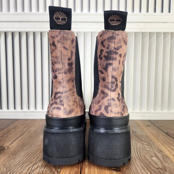 Timberland Leopard Print Heeled Boots - Picture 4 of 11